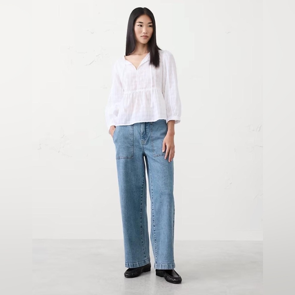 Wide Leg Blue Women's Jeans